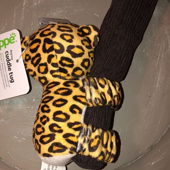 PetShoppe Cuddle Tug Dog Pet Squeaky Leopard Teddy Tree Hugging Toy - Picture 4 of 12